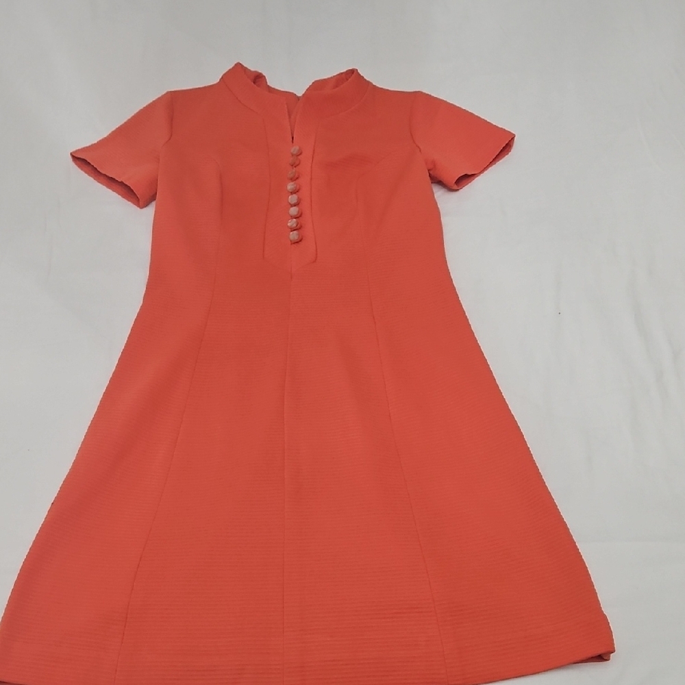 Orangr A-Line Mini Dress with Mock Neck